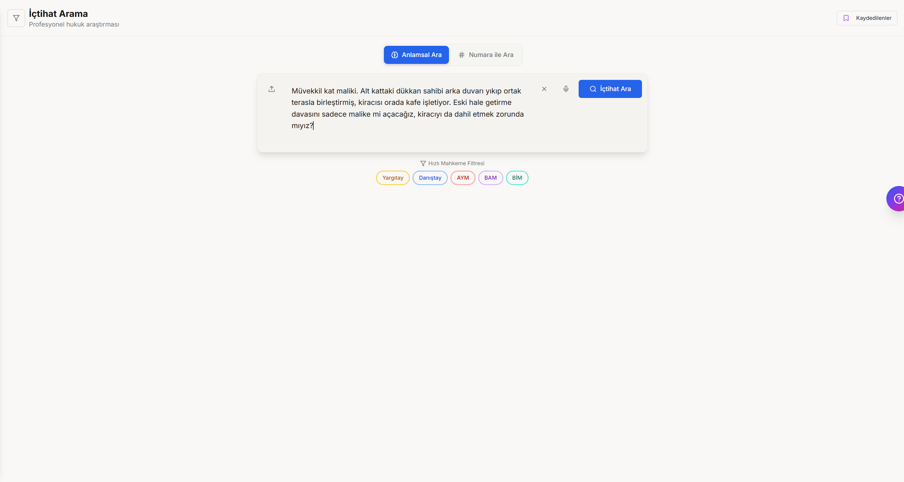 caseon.ai İçtihat Arama — Olayı kendi cümlenizle anlatın